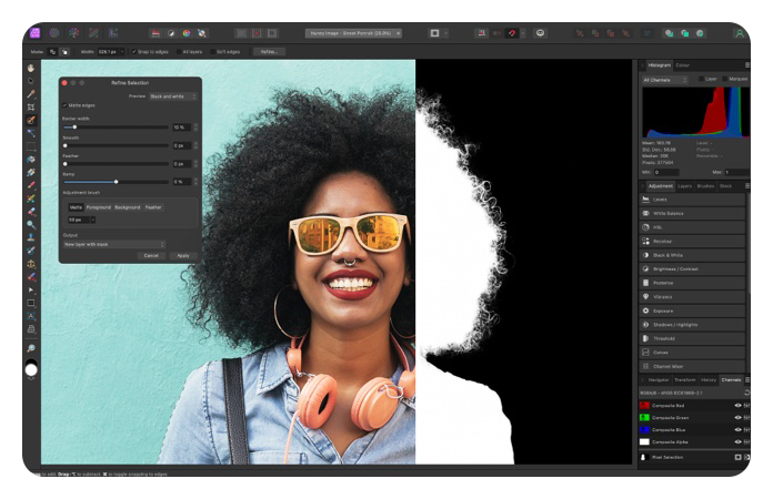 example workflow in affinity photo, Wacom One Medium Graphics Tablet